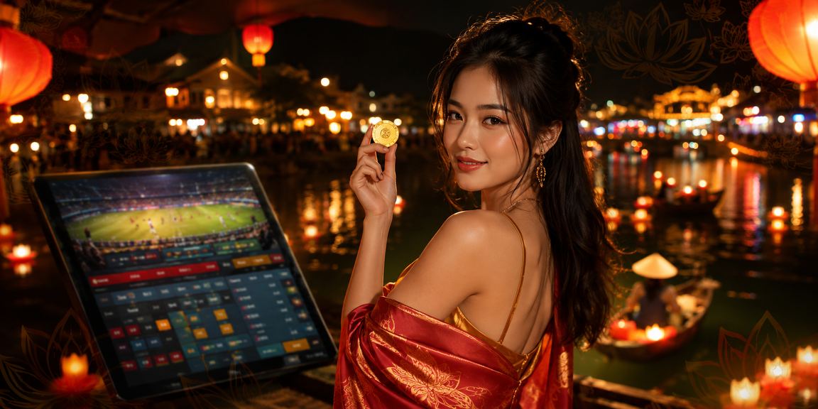 Khách chơi cá cược thể thao tại chợ đêm Hội An